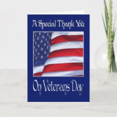 De gelukkige Dag van Veteranen dankt u kaardt Kaart (Voorkant)