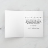 De gelukkige Dag van Veteranen dankt u kaardt Kaart (Binnen)