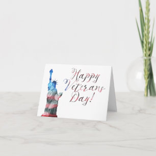 De gelukkige Dag van Veteranen (vrijheid bokeh) Kaart