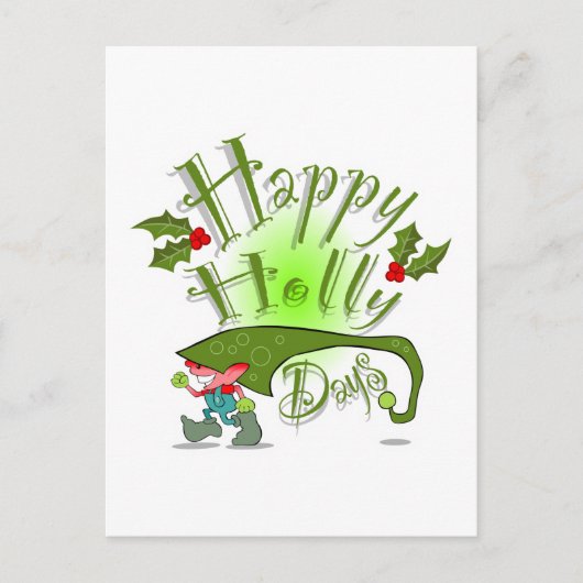 De gelukkige Dagen van de Hulst Feestdagenkaart (Voorkant)