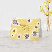 De gelukkige die Tijden met een Beste Tante als u Kaart (Gele Bloem)