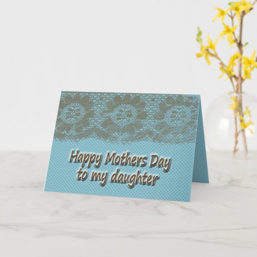 De gelukkige Dochter van het Moederdag Kaart (Gele Bloem)