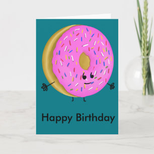 De gelukkige Doughnut van de Verjaardag Kaart