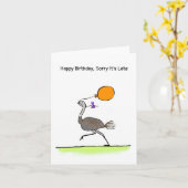 De gelukkige Droevige Verjaardag, het is Laat, de Kaart (Gele Bloem)