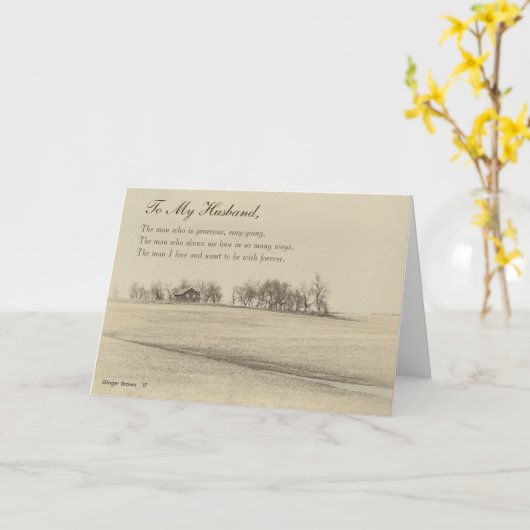 De gelukkige Echtgenoot van Vaderdag, Sepia van Kaart (Gele Bloem)