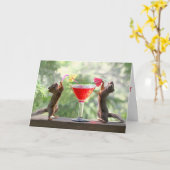 De gelukkige Eekhoorns van het Uur Kaart (Gele Bloem)