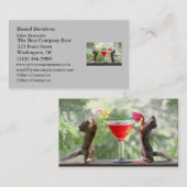 De gelukkige Eekhoorns van het Uur Visitekaartje (Voorkant / Achterkant)