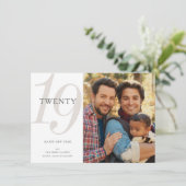 De gelukkige Foto van de Vakantie van het Feestdagenkaart (Staand voorkant)