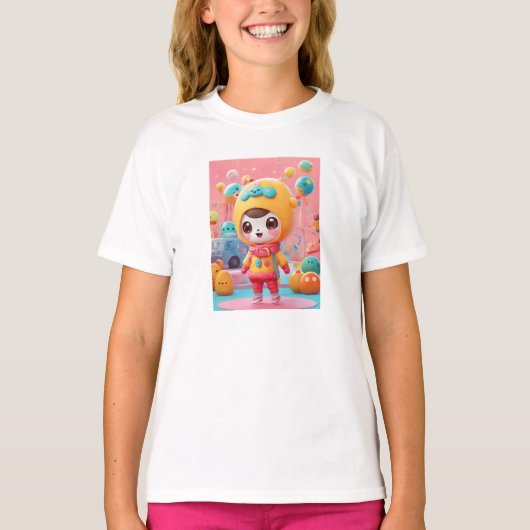 De gelukkige friteuse t-shirt (Voorkant)