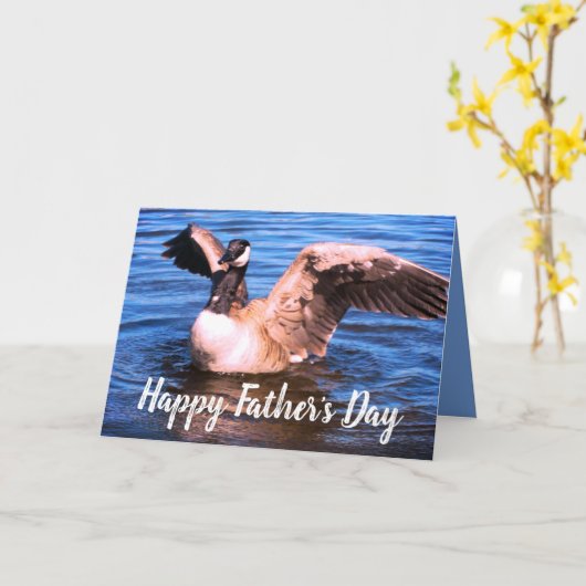 De gelukkige Gans van Canada van de Papa van de Kaart (Gele Bloem)