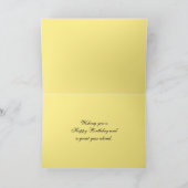 De gelukkige Gele Verjaardag nam de Kaart van de (Binnen)