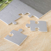 De gelukkige Gerbera Kleurrijke Bloem +Custom Naam Legpuzzel (Zijkant)