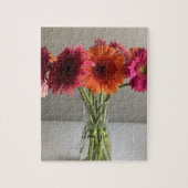 De gelukkige Gerbera Kleurrijke Bloem +Custom Naam Legpuzzel (Verticaal)