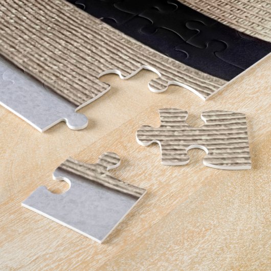 De gelukkige Gerbera Kleurrijke Bloem +Custom Naam Legpuzzel (Zijkant)