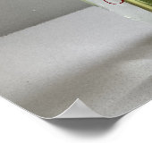 De gelukkige Gerbera Kleurrijke Bloem +Custom Naam Poster (Hoek)