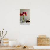 De gelukkige Gerbera Kleurrijke Bloem +Custom Naam Poster (Keuken)