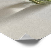 De gelukkige Gerbera Kleurrijke Bloem +Custom Naam Poster (Hoek)