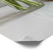 De gelukkige Gerbera Kleurrijke Bloem +Custom Naam Poster (Hoek)