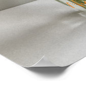 De gelukkige Gerbera Kleurrijke Bloem +Custom Naam Poster (Hoek)