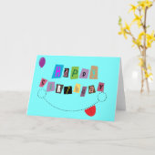 De gelukkige Glimlach van de Verjaardag Kaart (Gele Bloem)