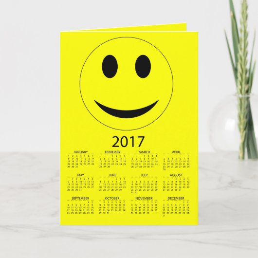 De gelukkige Grappige Kalender van het Nieuwjaar Feestdagen Kaart (Voorkant)