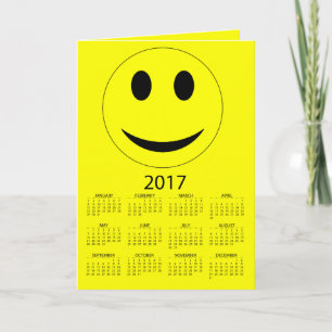 De gelukkige Grappige Kalender van het Nieuwjaar Feestdagen Kaart