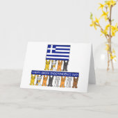 De gelukkige Griekse Dag van de Onafhankelijkheid Kaart (Gele Bloem)