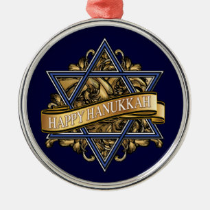 De gelukkige Groet van de Jodenster van de Metalen Ornament