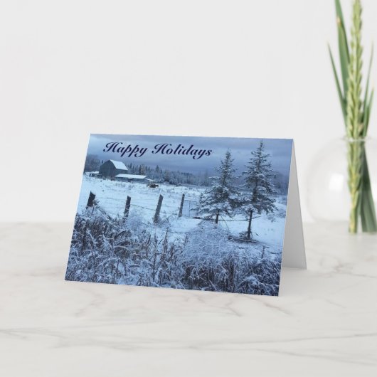 De gelukkige Groeten van de Vakantie Feestdagen Kaart (Voorkant)