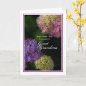 De gelukkige Grote Oma Geschilderde Hydrangea Kaart (Gele Bloem)