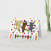 De gelukkige het Dansen Labrador Gelukkige Kaart (Voorkant)