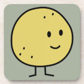 De gelukkige het Glimlachen Vruchten van de Drankjes Onderzetter (Voorkant)