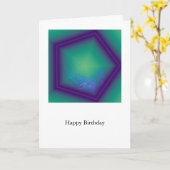 De gelukkige Hexuitdraai van de Verjaardag Kaart (Gele Bloem)