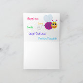 De Gelukkige Hommel Notecard van de bij Kaart (Binnen)