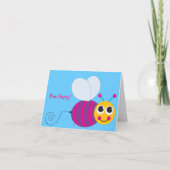 De Gelukkige Hommel Notecard van de bij Kaart (Voorkant)