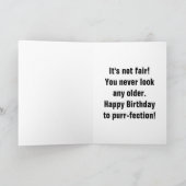 De gelukkige Humor van de Kat van de Verjaardag Kaart (Binnen)