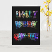 De gelukkige Kaart van Charlotte van de Verjaardag (Gele Bloem)