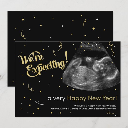 De gelukkige Kaart van de Aankondiging van de (Voorkant / Achterkant)