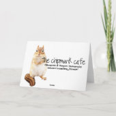 De gelukkige Kaart van de Aardeekhoorn van de (Achterkant)