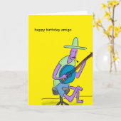 De gelukkige Kaart van de Amigo van de Verjaardag (Gele Bloem)