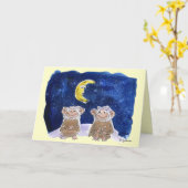 De gelukkige Kaart van de Apen van de Cartoon (Gele Bloem)