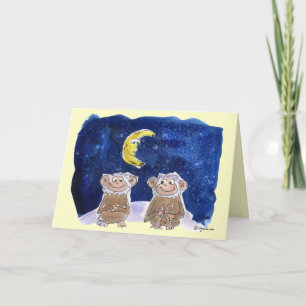 De gelukkige Kaart van de Apen van de Cartoon