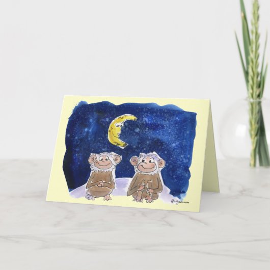 De gelukkige Kaart van de Apen van de Cartoon (Voorkant)