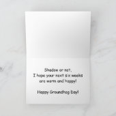 De gelukkige Kaart van de Dag Groundhog (Binnen)
