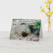 De gelukkige Kaart van de Dag Groundhog (Gele Bloem)