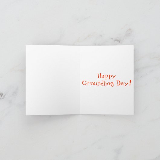 De gelukkige Kaart van de Dag Groundhog met Baby (Binnen)
