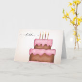 De gelukkige Kaart van de Dag van de Cake (Gele Bloem)