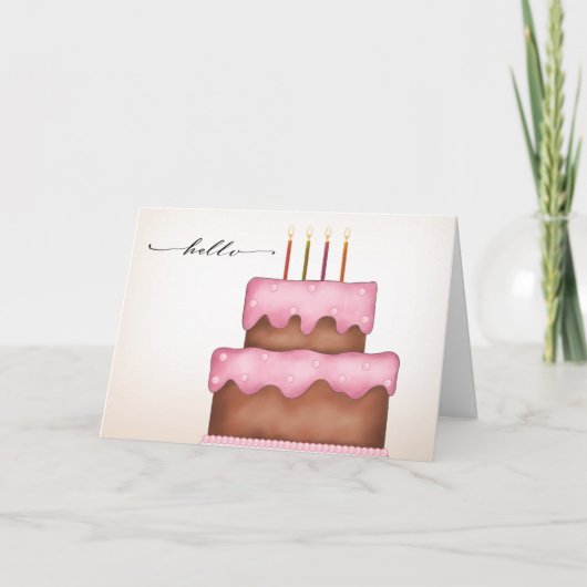 De gelukkige Kaart van de Dag van de Cake (Voorkant)