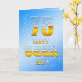 De gelukkige kaart van de de dag vijfenzeventigste (Gele Bloem)