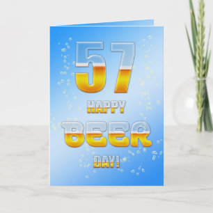 De gelukkige kaart van de de dag zevenenvijftigste